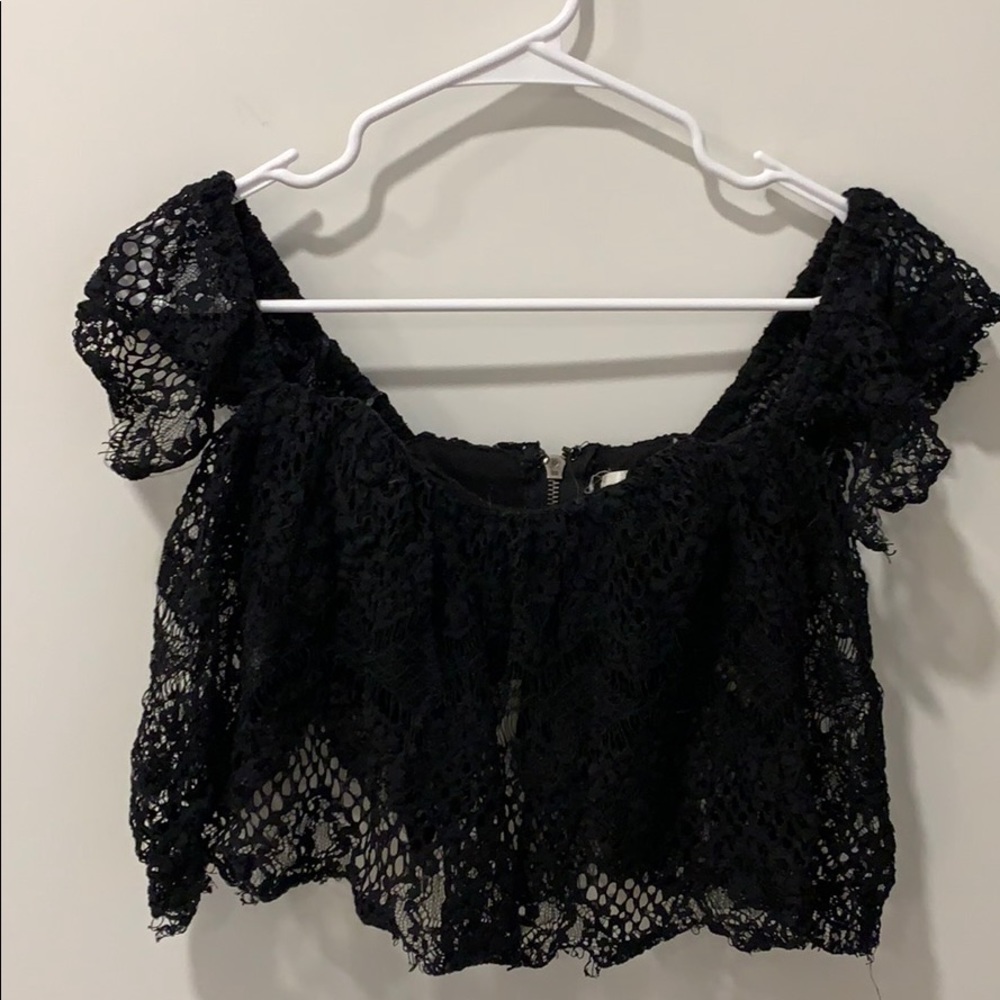 Lace crochet crop top